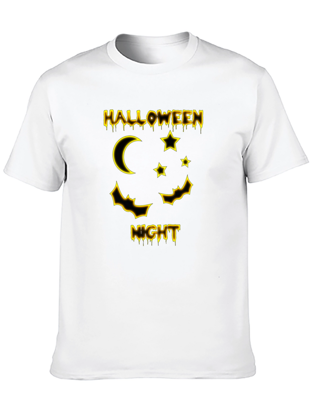 Halloween Night Graphic T-Shirt - Black