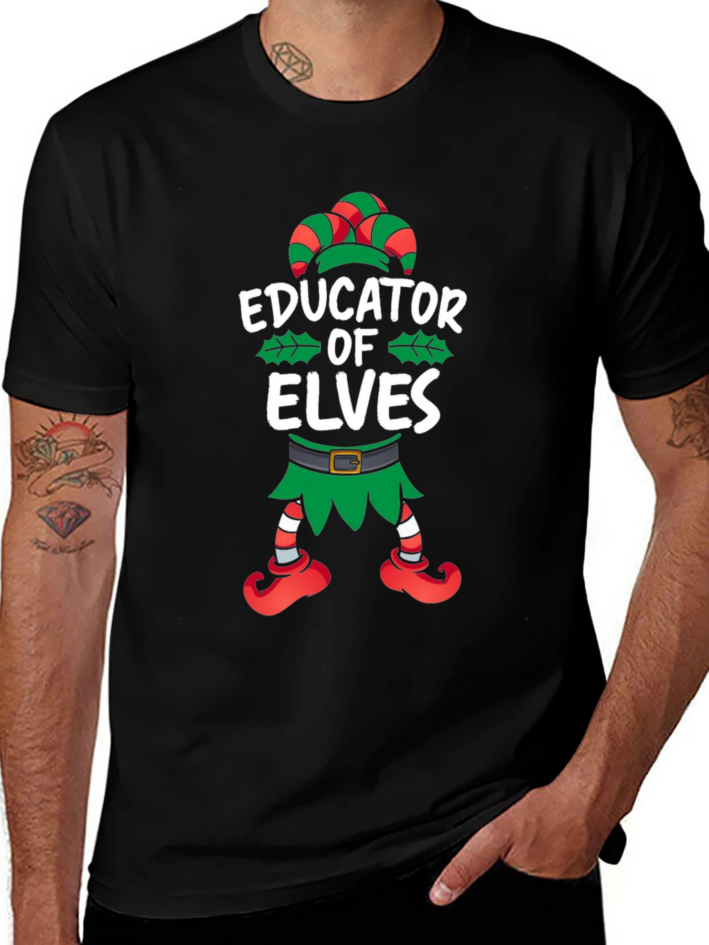 Educator of Elves Christmas T-Shirt