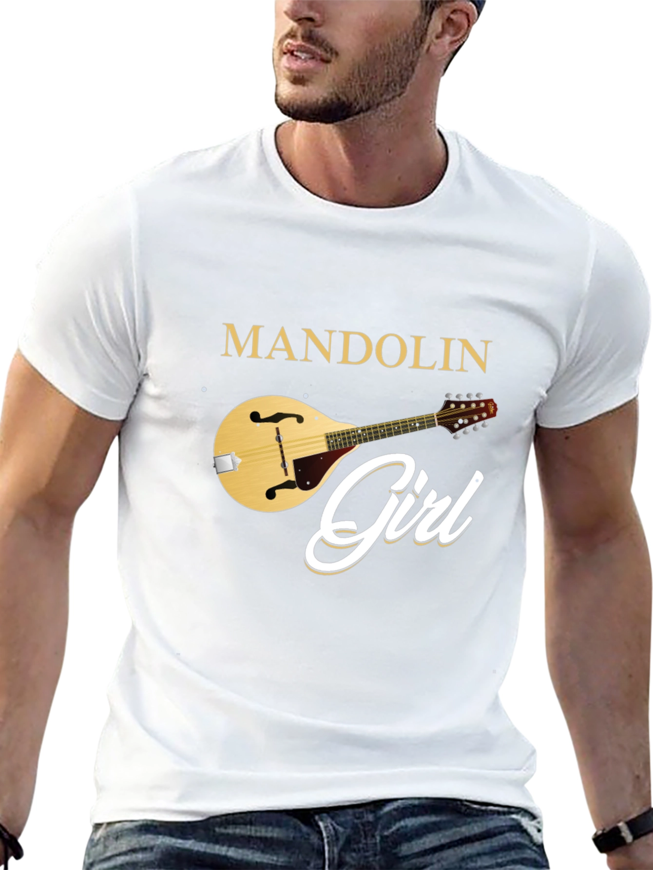Mandolin Girl T-Shirt Music Lover Tee