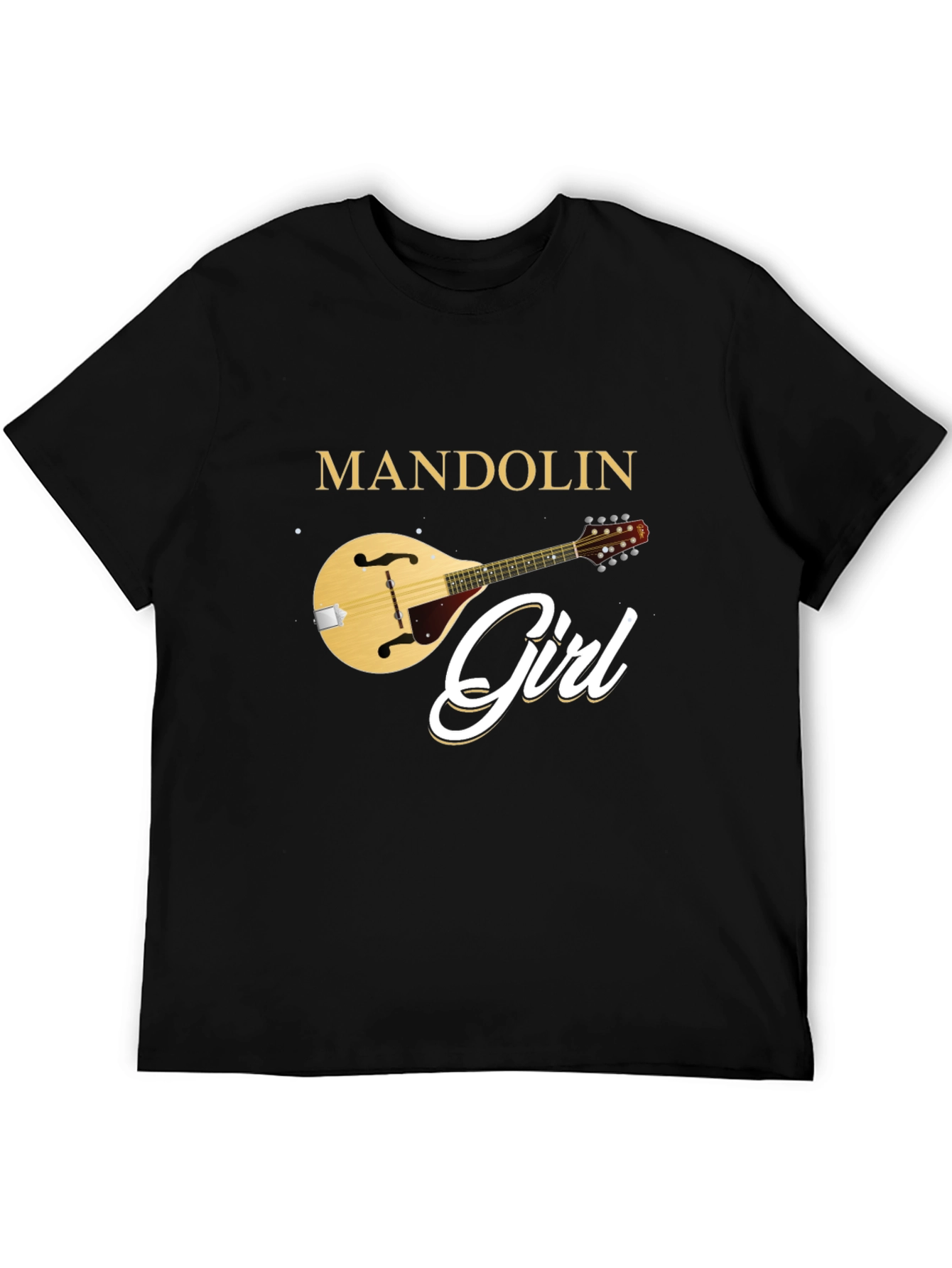 Mandolin Girl T-Shirt Music Lover Tee