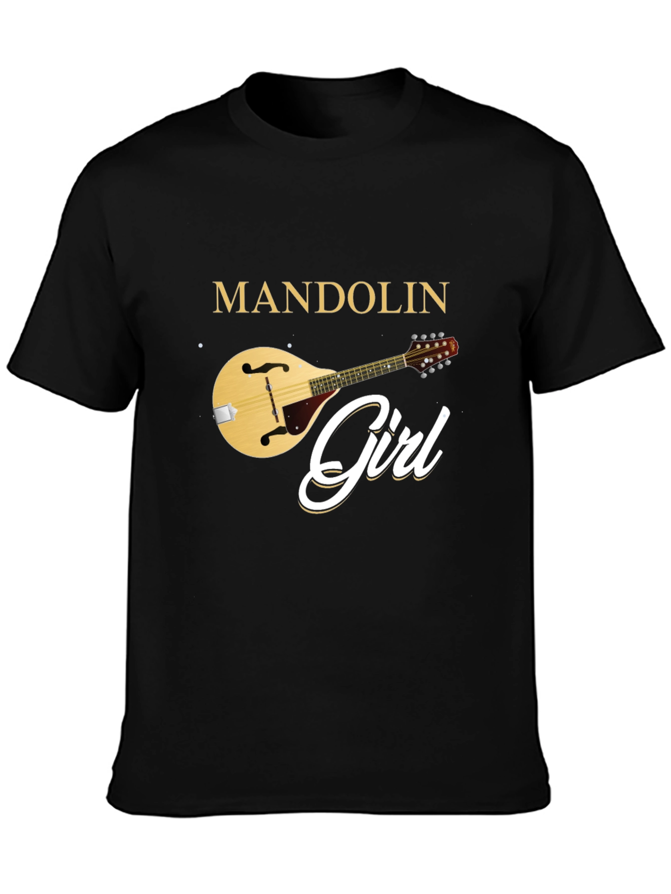 Mandolin Girl T-Shirt Music Lover Tee