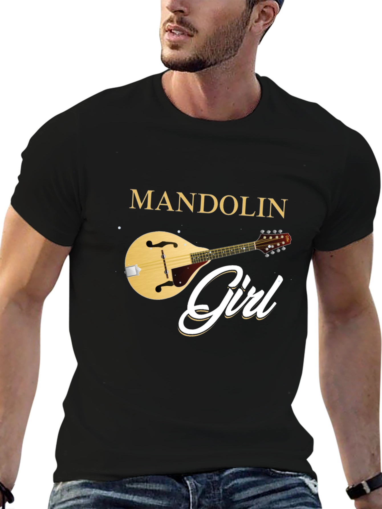 Mandolin Girl T-Shirt Music Lover Tee
