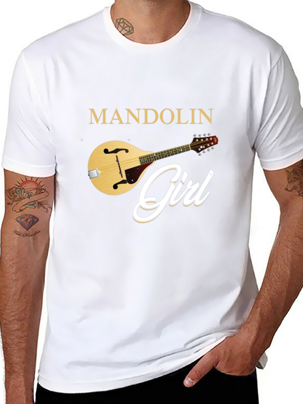 Mandolin Girl T-Shirt Music Lover Tee