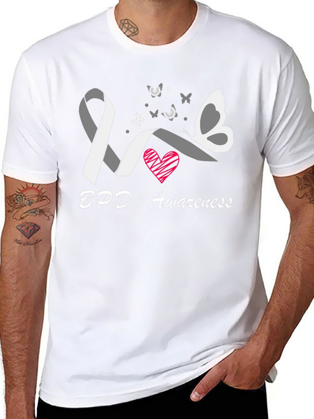 BPD Awareness Butterfly Ribbon T-Shirt