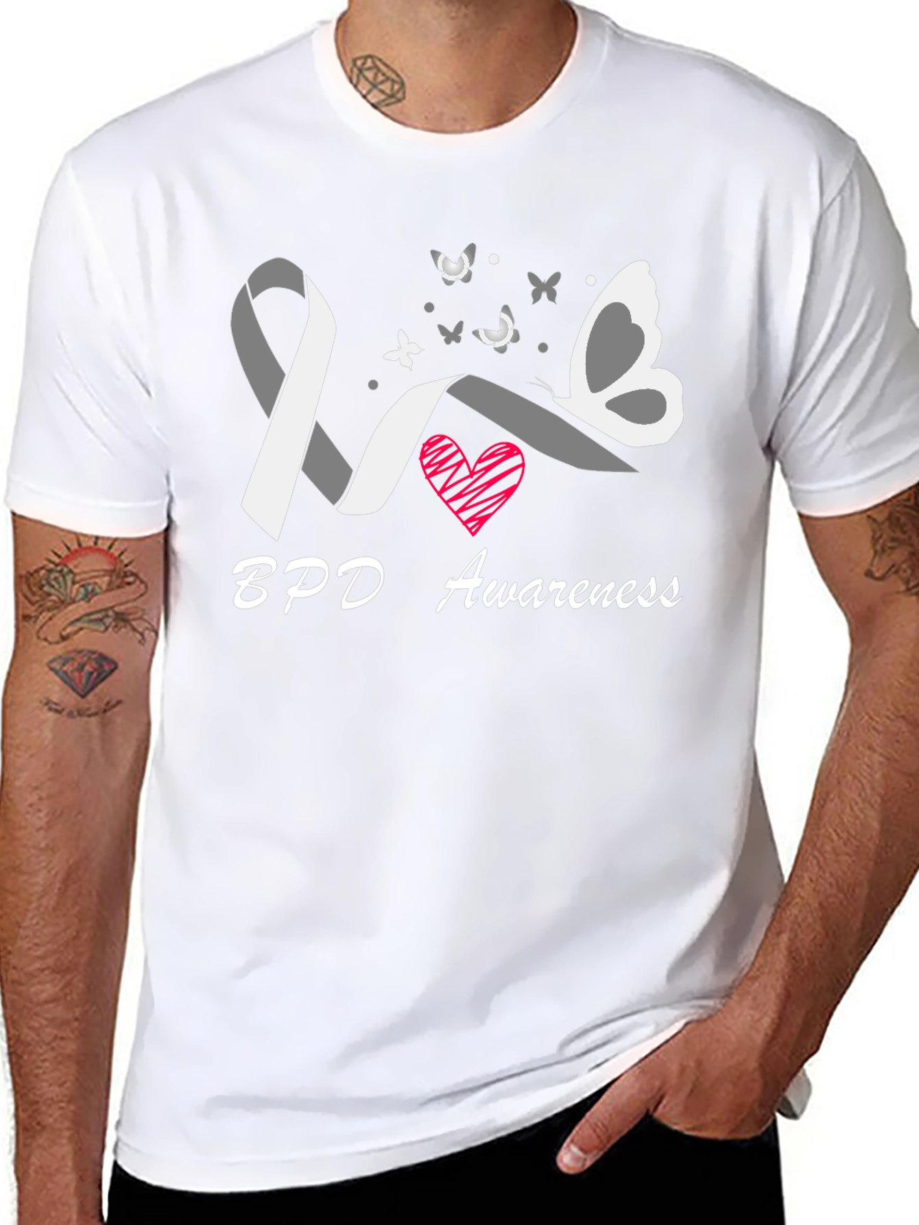 BPD Awareness Butterfly Ribbon T-Shirt