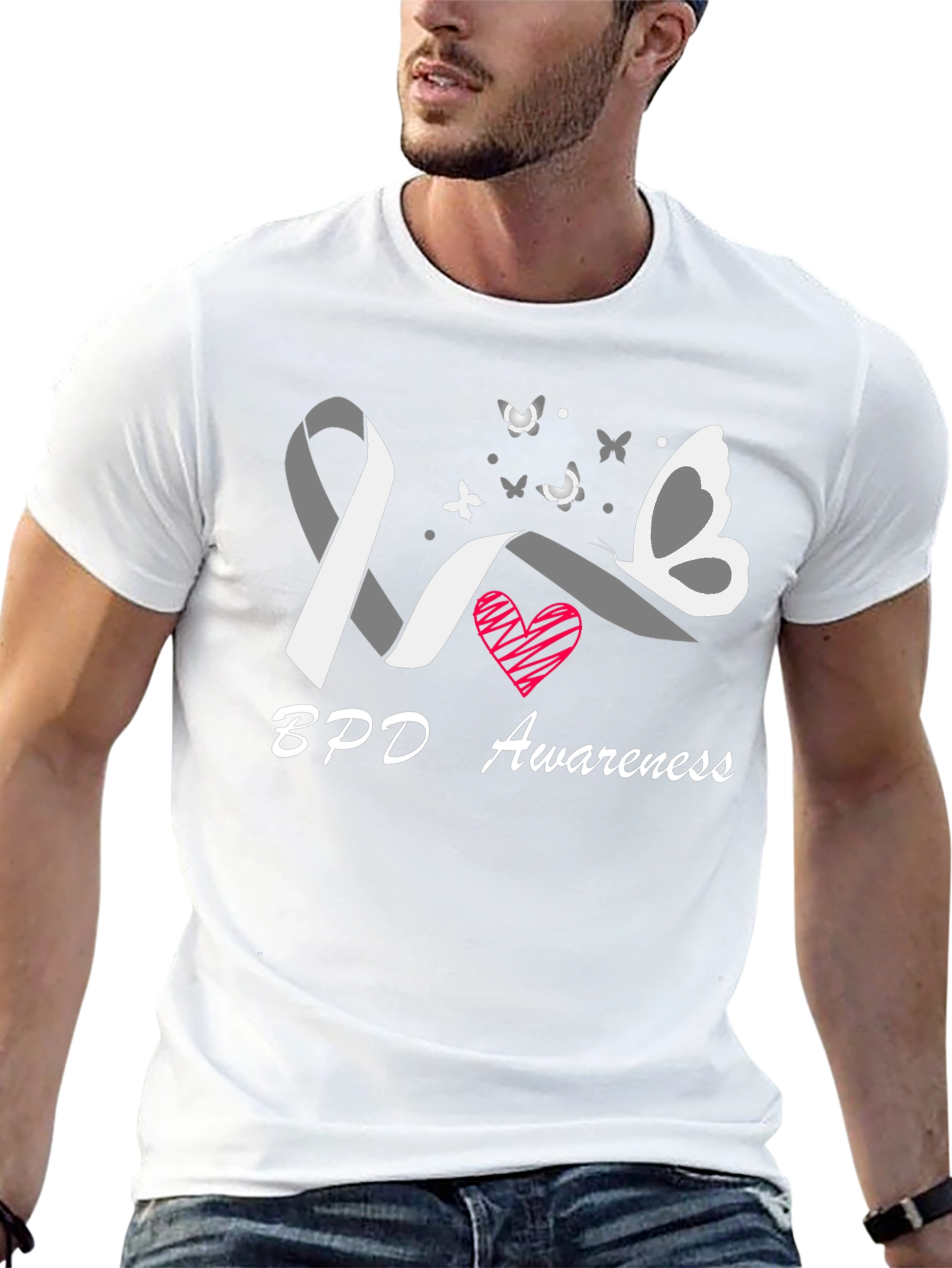 BPD Awareness Butterfly Ribbon T-Shirt