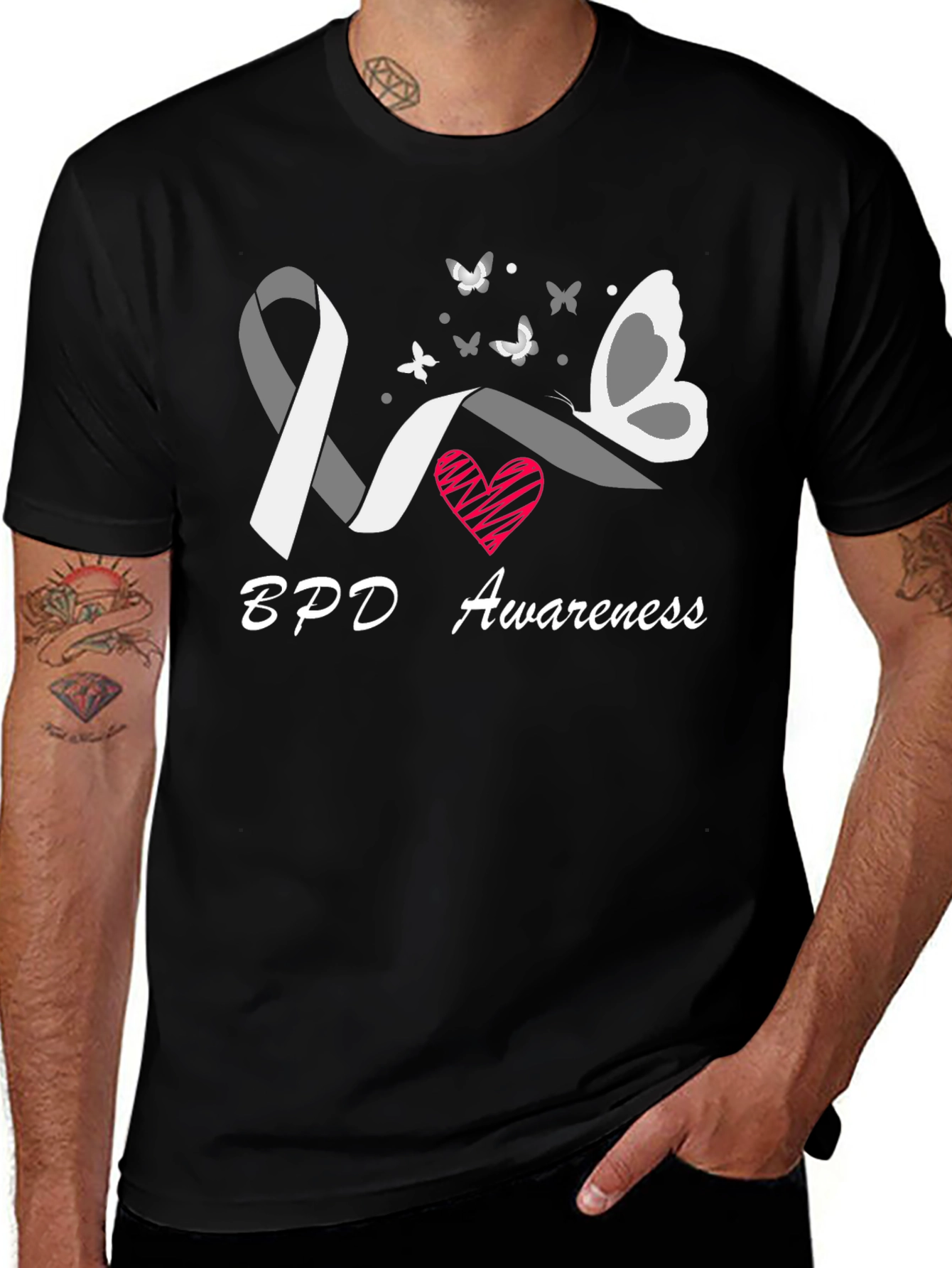 BPD Awareness Butterfly Ribbon T-Shirt
