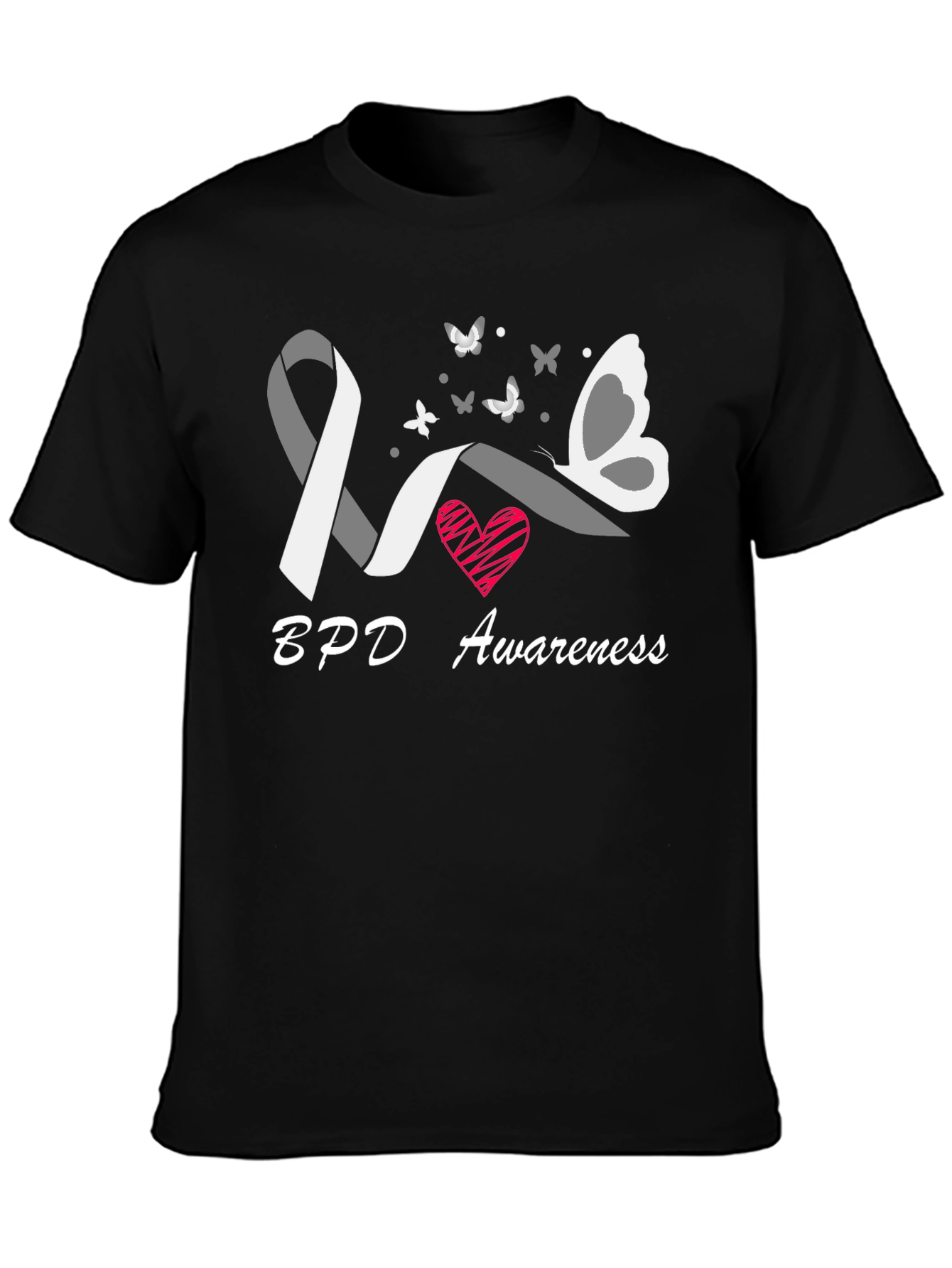 BPD Awareness Butterfly Ribbon T-Shirt