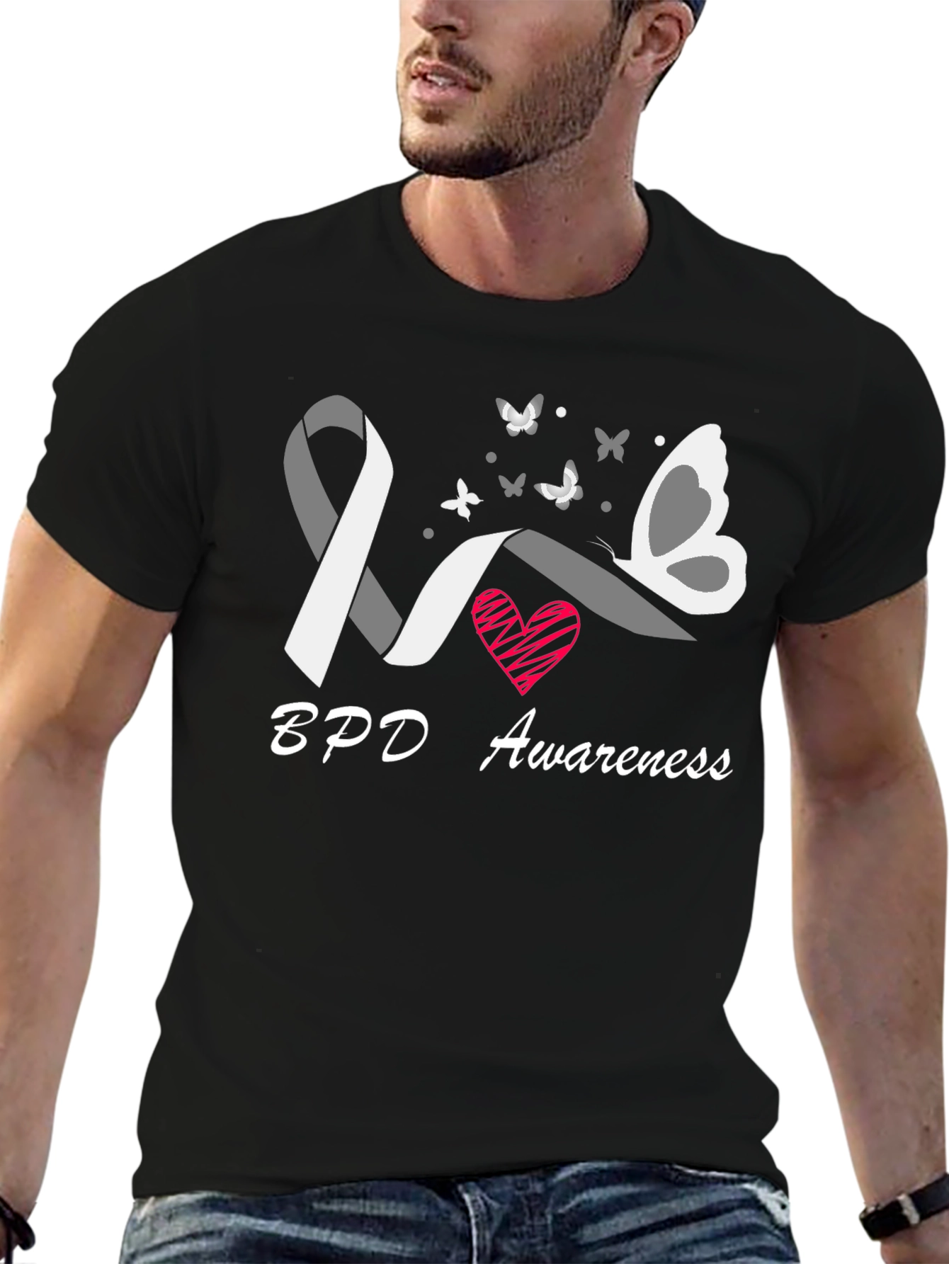 BPD Awareness Butterfly Ribbon T-Shirt