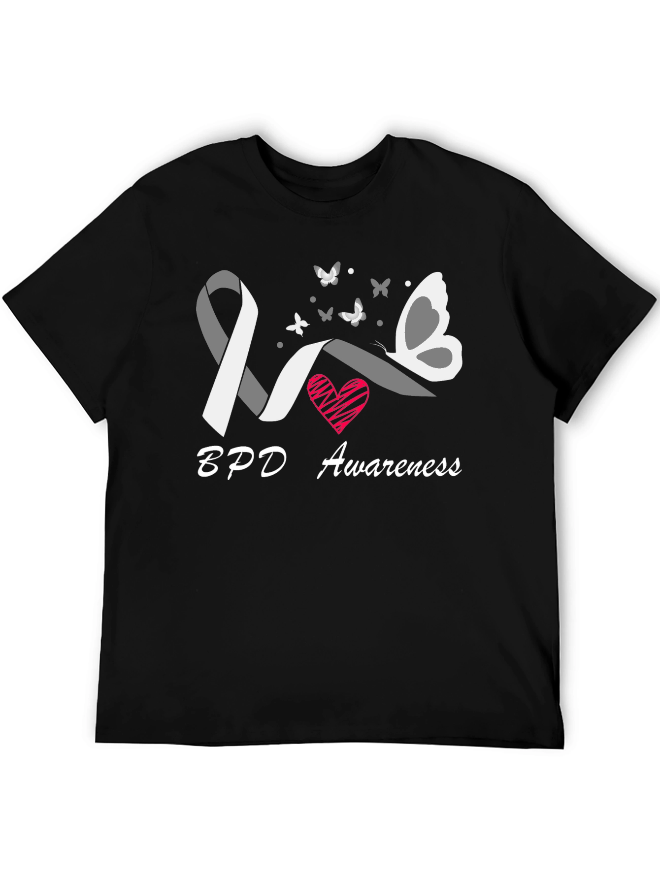 BPD Awareness Butterfly Ribbon T-Shirt
