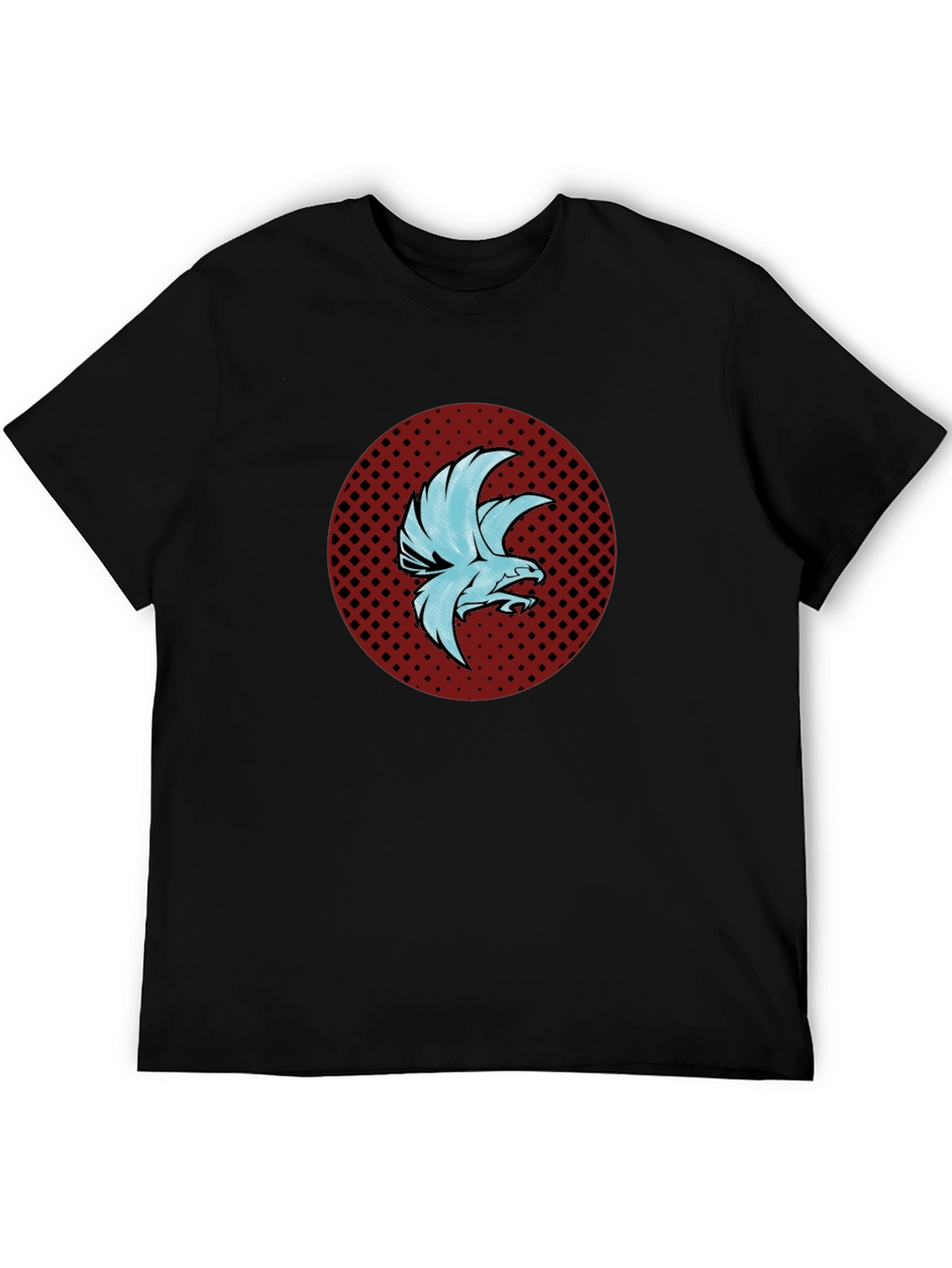 Stylish Eagle Graphic Print Black T-Shirt