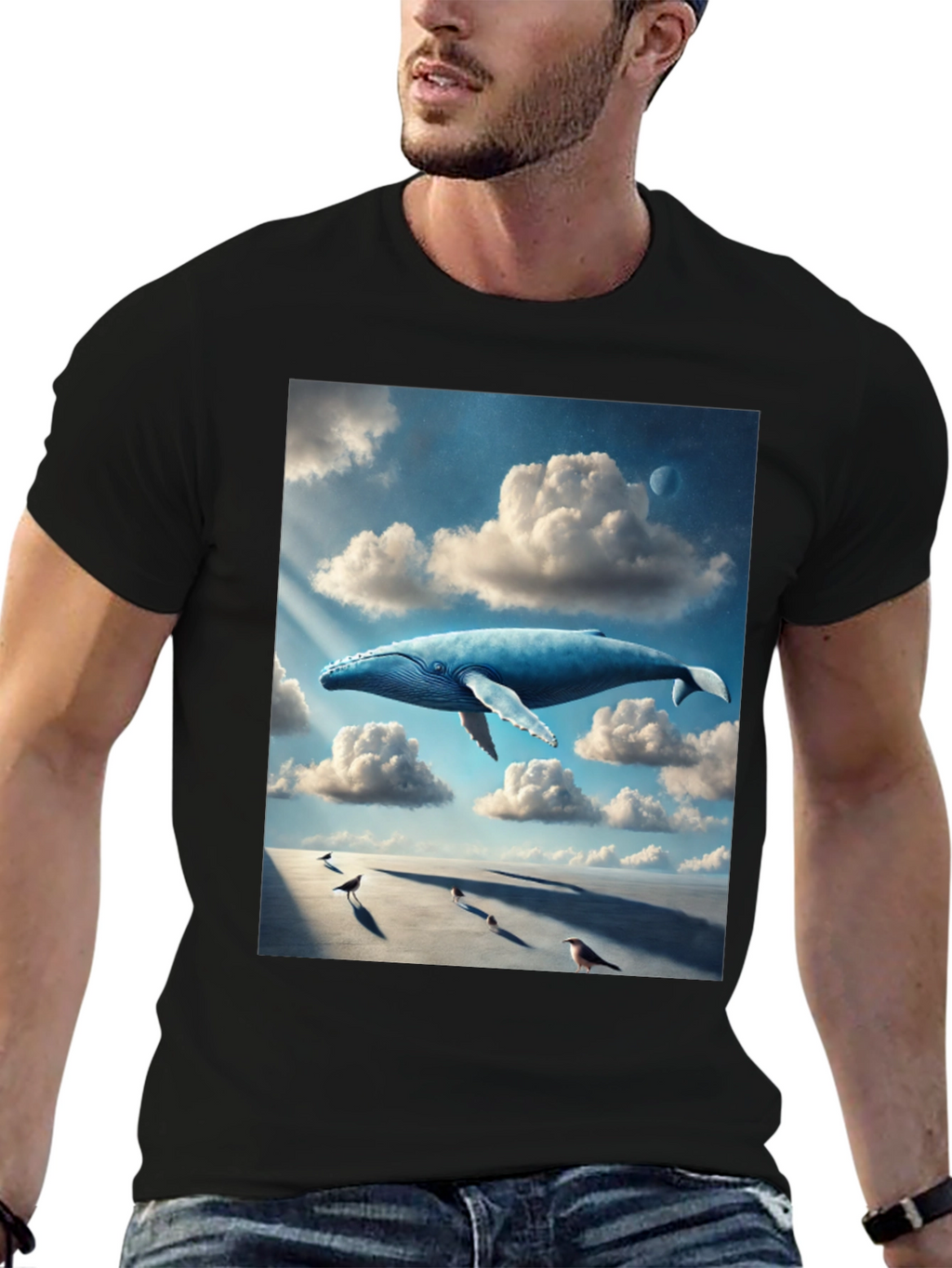 Whimsical Whale Dreamscape Graphic Tee
