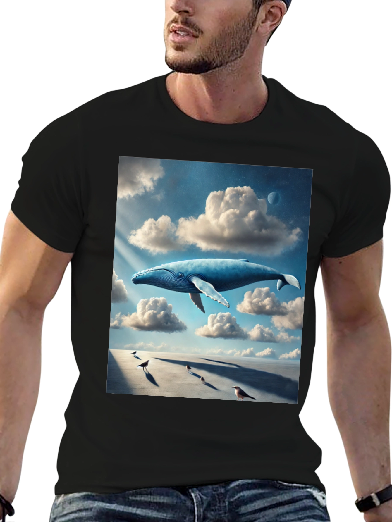 Whimsical Whale Dreamscape Graphic Tee
