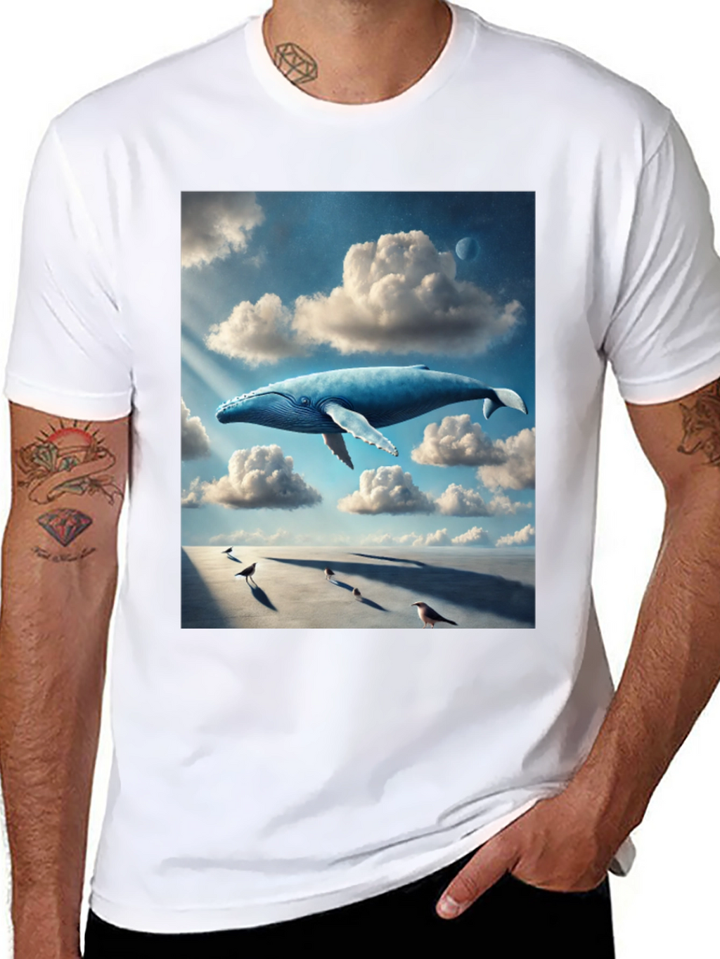 Whimsical Whale Dreamscape Graphic Tee