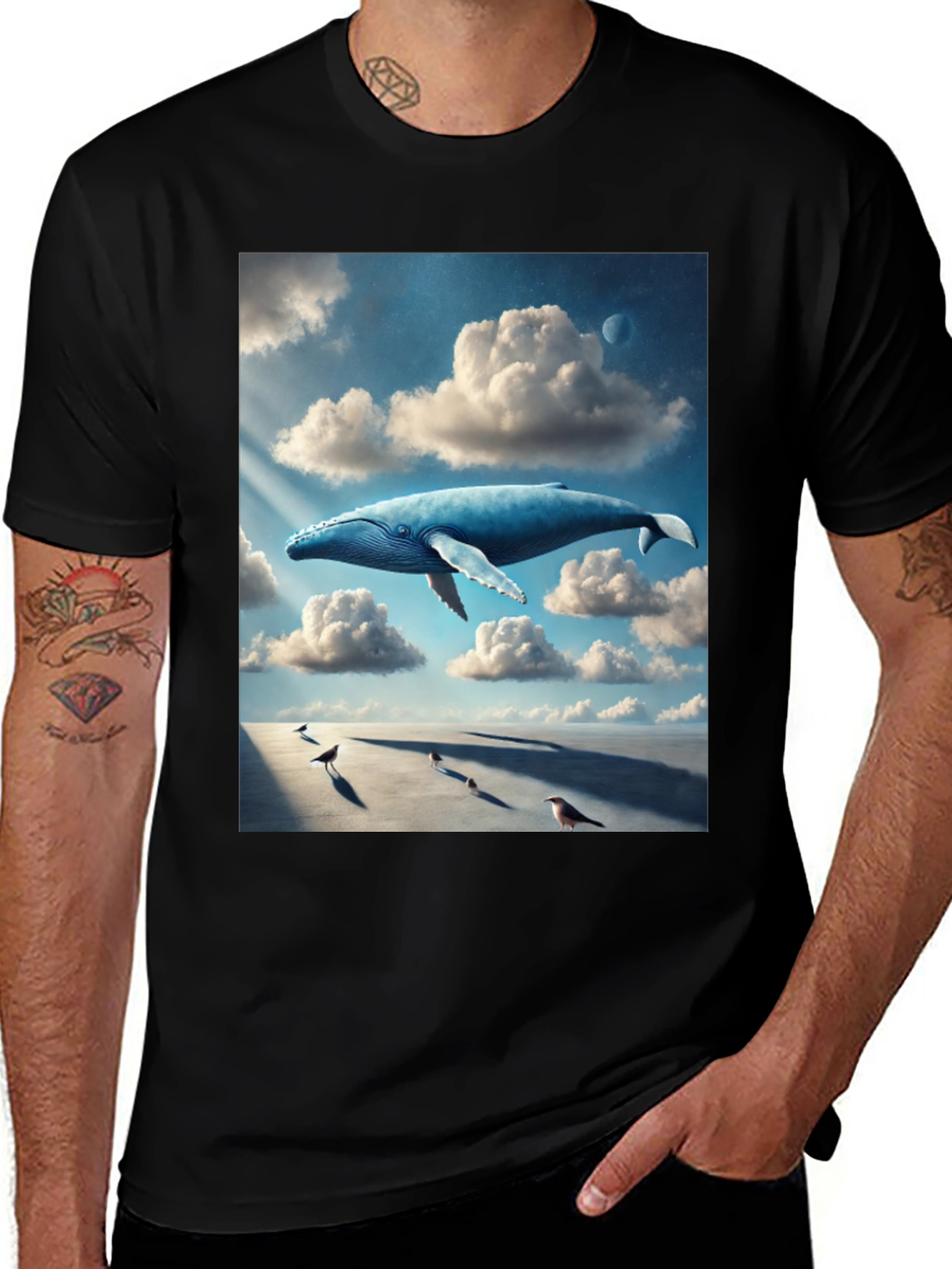Whimsical Whale Dreamscape Graphic Tee