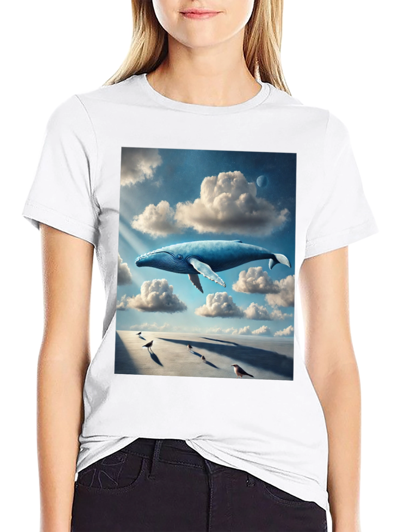 Whimsical Whale Dreamscape Graphic Tee