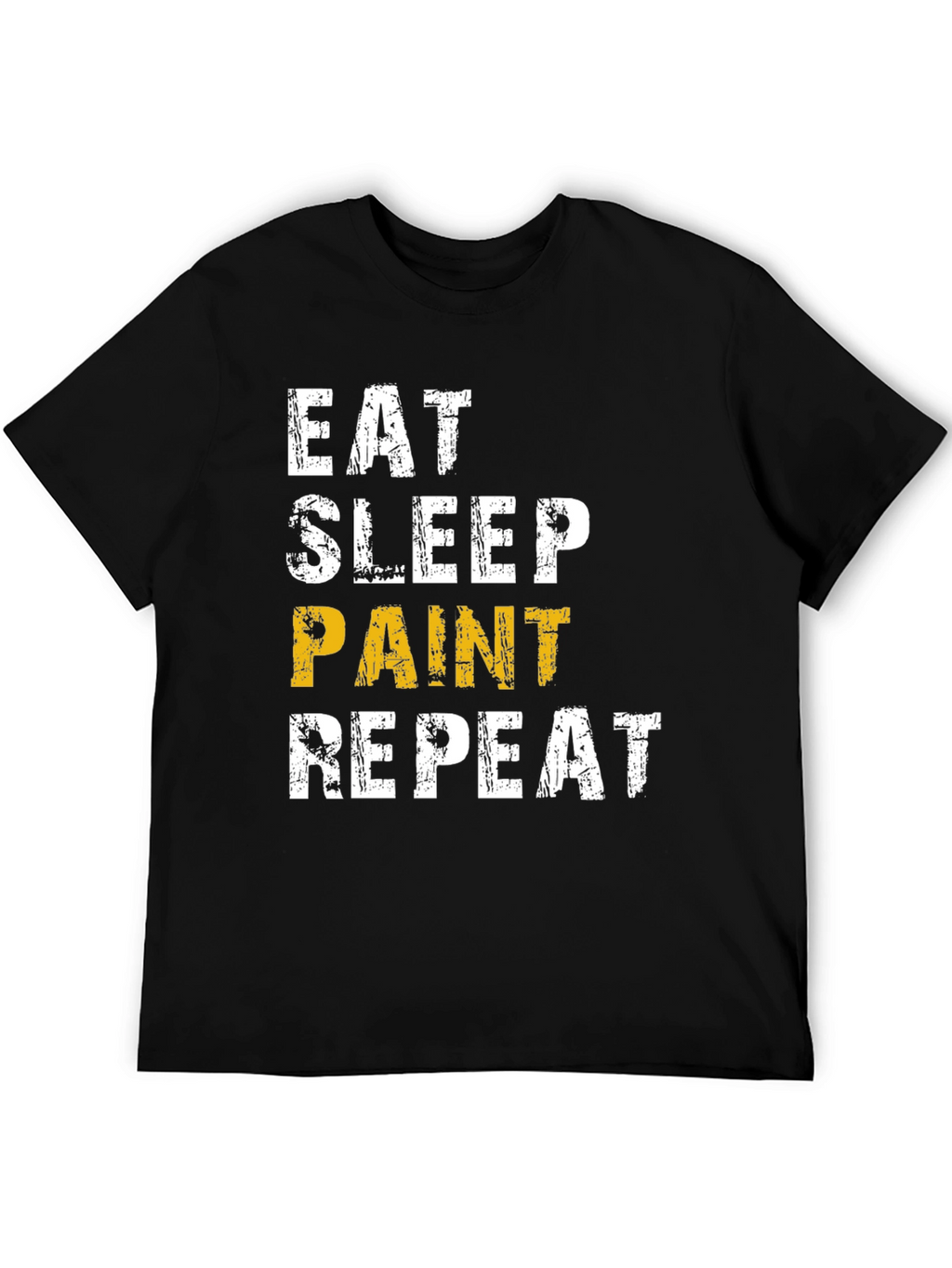 Eat Sleep Paint Repeat Black Graphic Tee