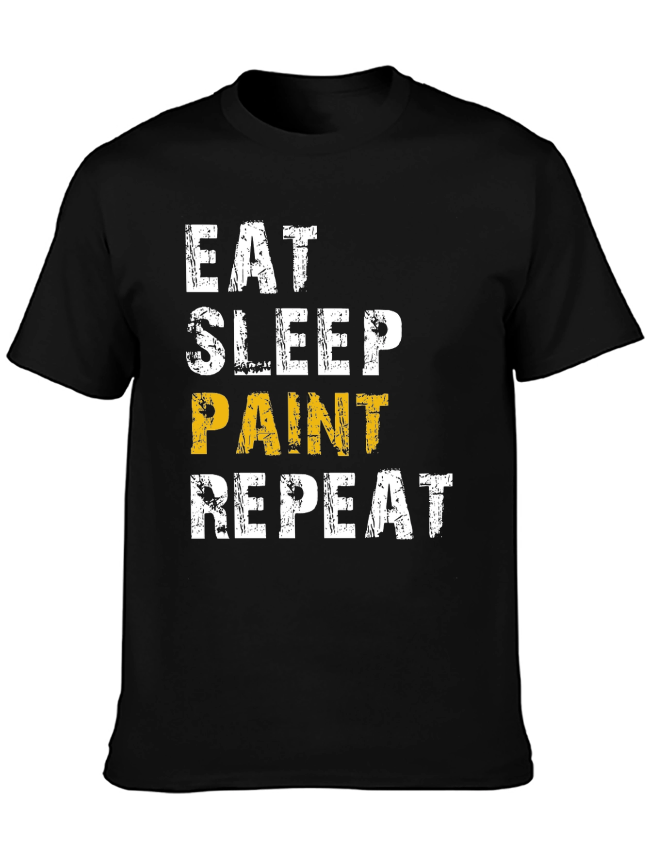 Eat Sleep Paint Repeat Black Graphic Tee