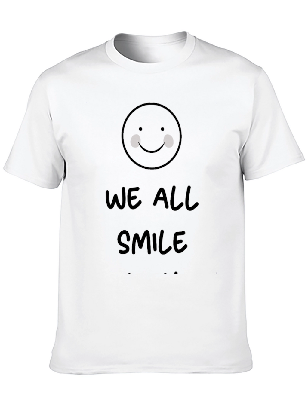 We All Smile Black Graphic Tee