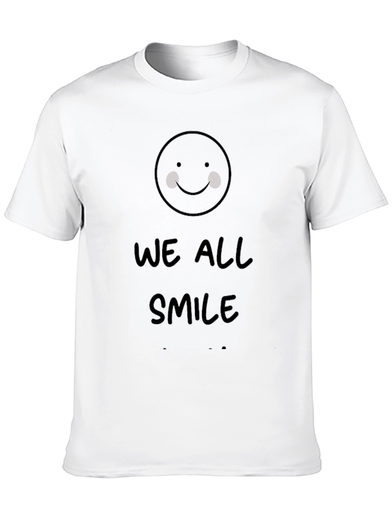We All Smile Black Graphic Tee