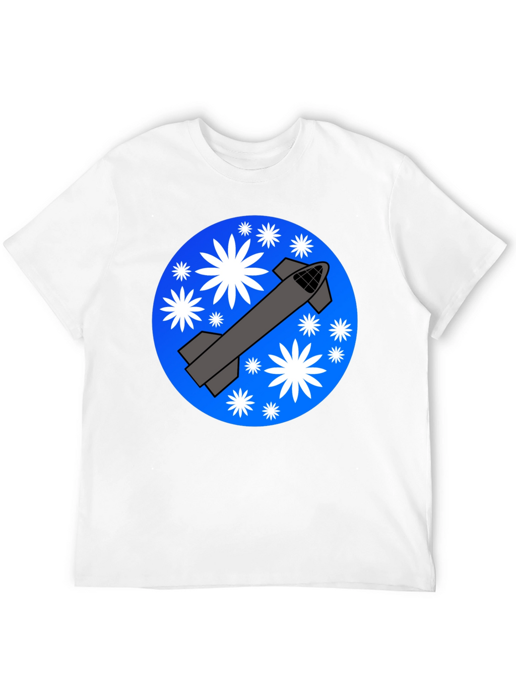 Space Rocket Graphic T-Shirt - Starry Launch Design