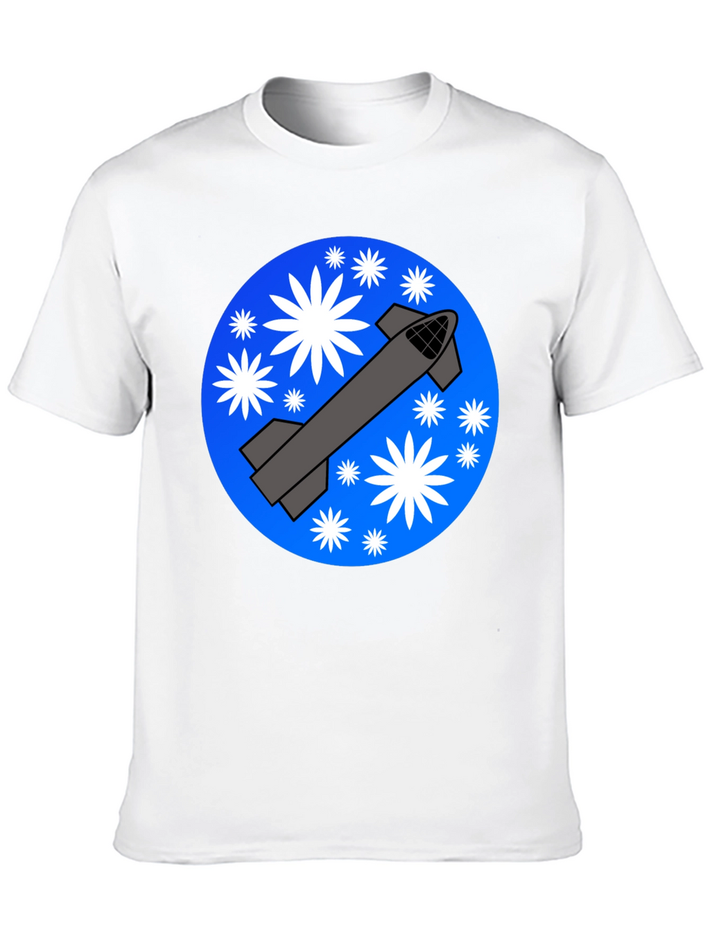 Space Rocket Graphic T-Shirt - Starry Launch Design