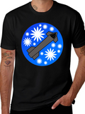 Space Rocket Graphic T-Shirt - Starry Launch Design