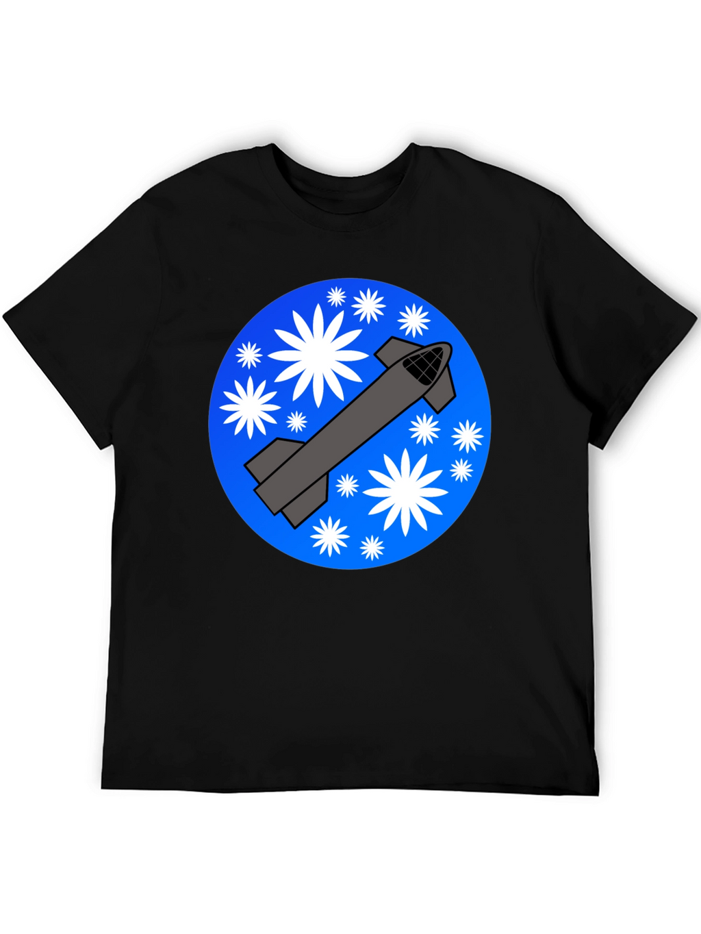 Space Rocket Graphic T-Shirt - Starry Launch Design