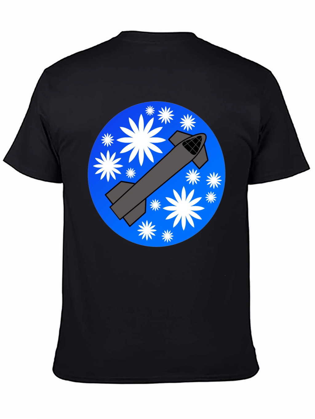 Space Rocket Graphic T-Shirt - Starry Launch Design