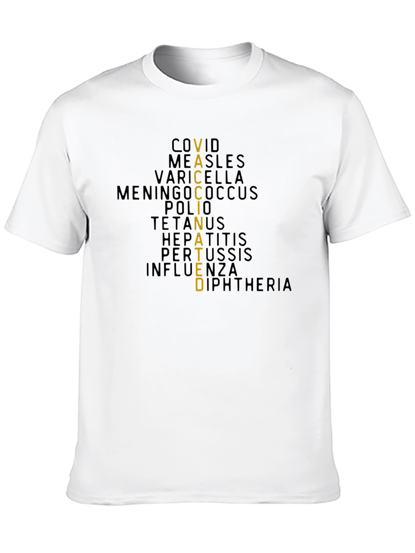 Vaccinated T-Shirt - Black Graphic Tee
