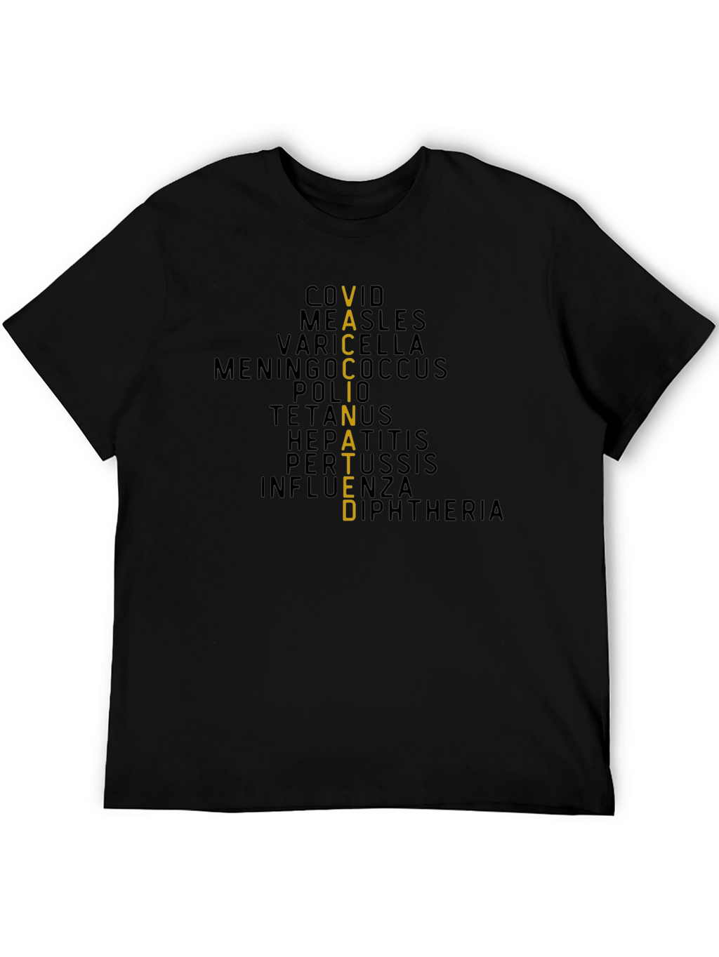 Vaccinated T-Shirt - Black Graphic Tee
