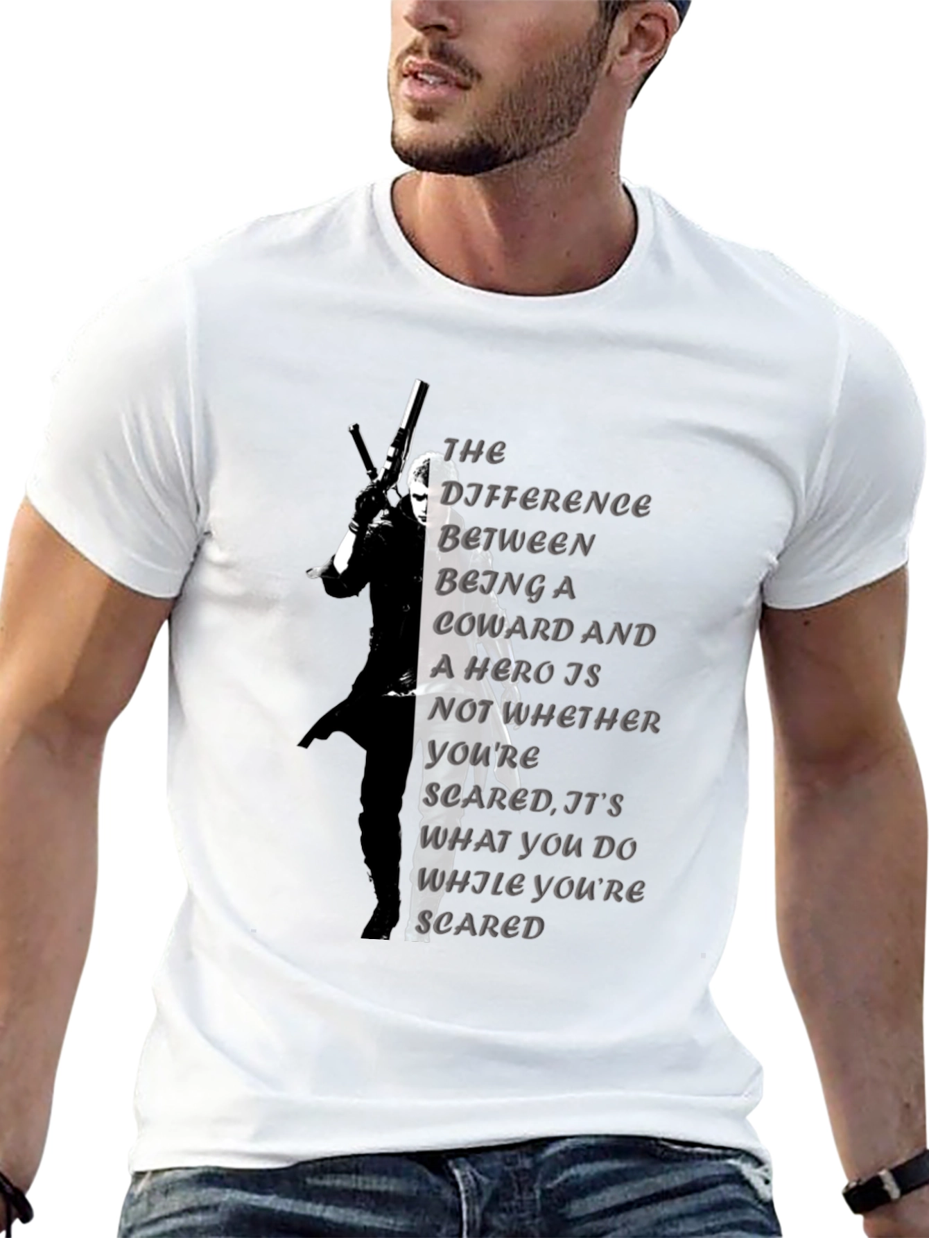 Coward Hero Quote Graphic Tee