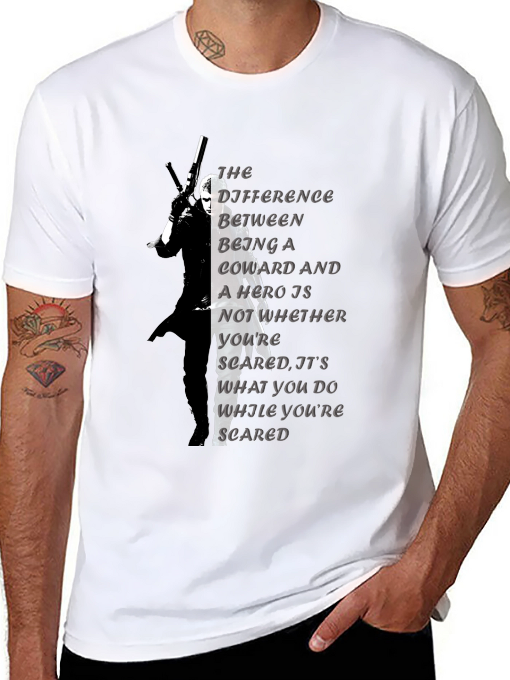 Coward Hero Quote Graphic Tee
