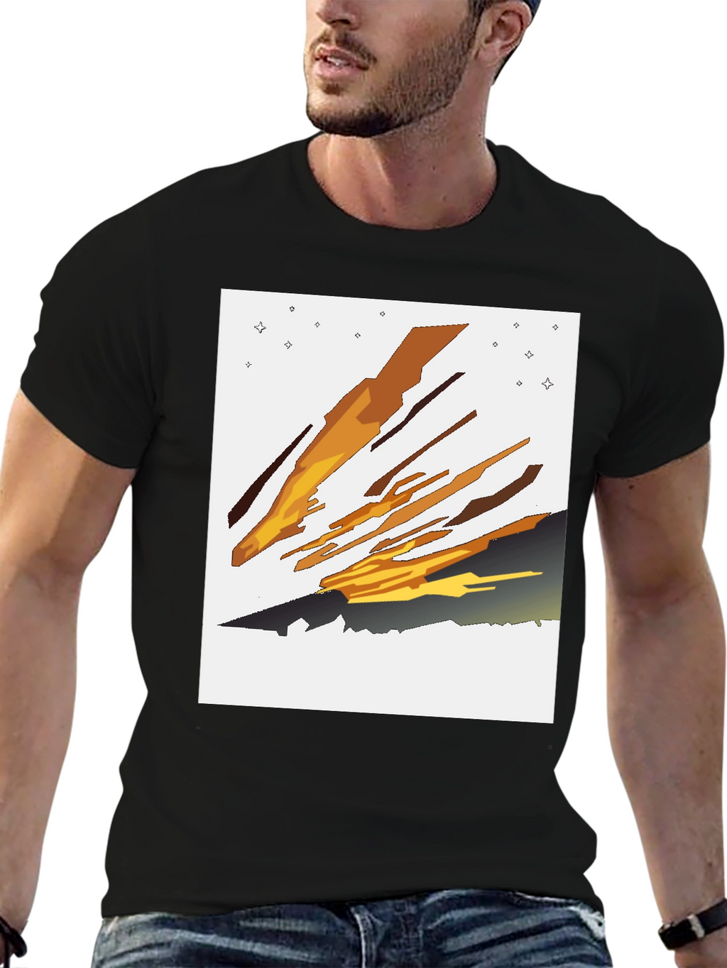 Abstract Comet Graphic Tee