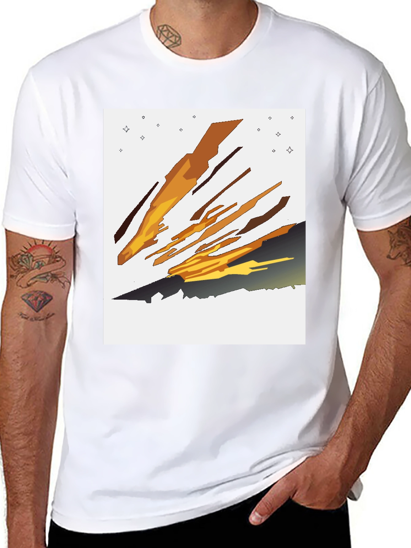 Abstract Comet Graphic Tee