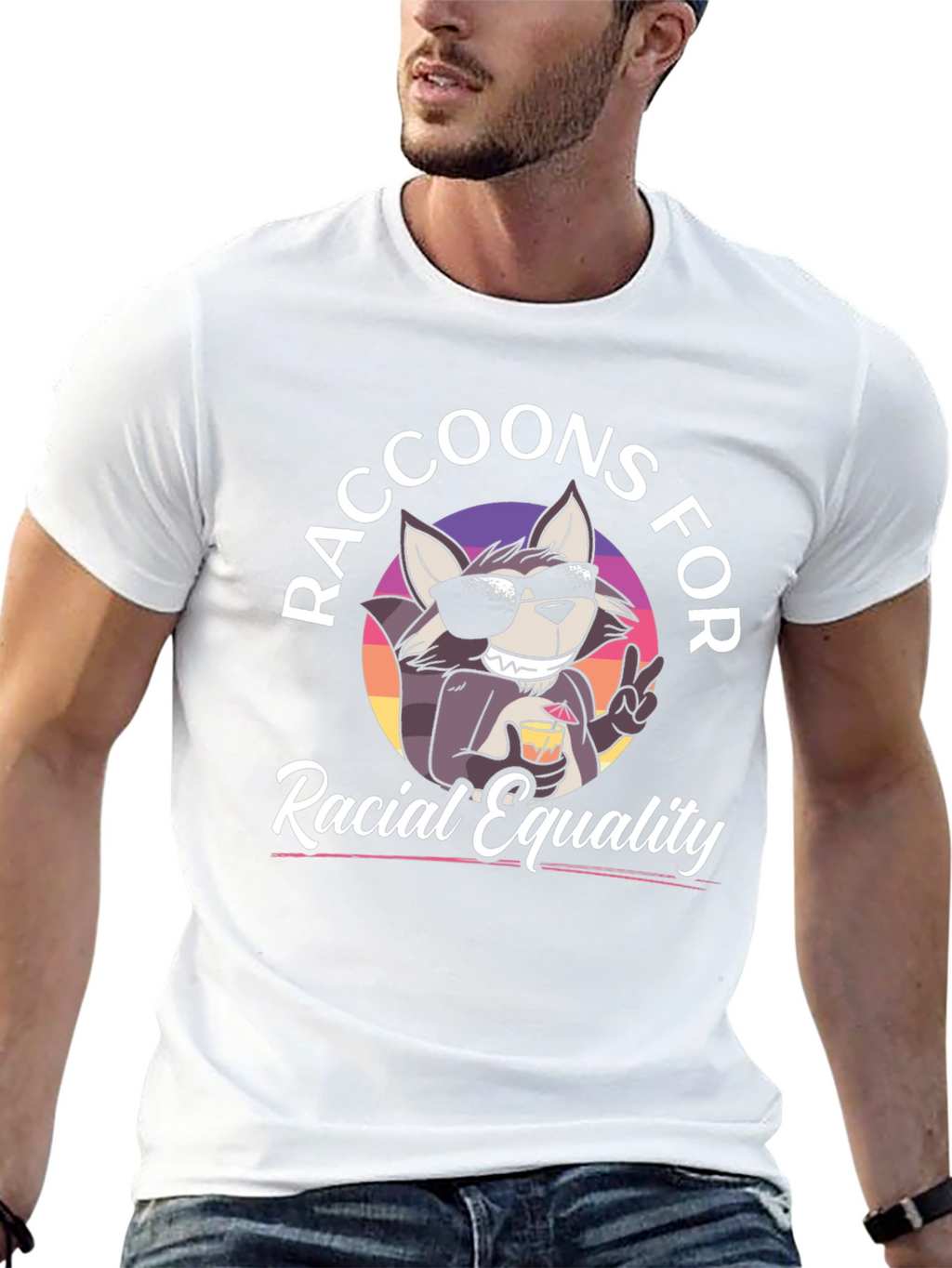 Raccoons for Racial Equality Graphic Tee