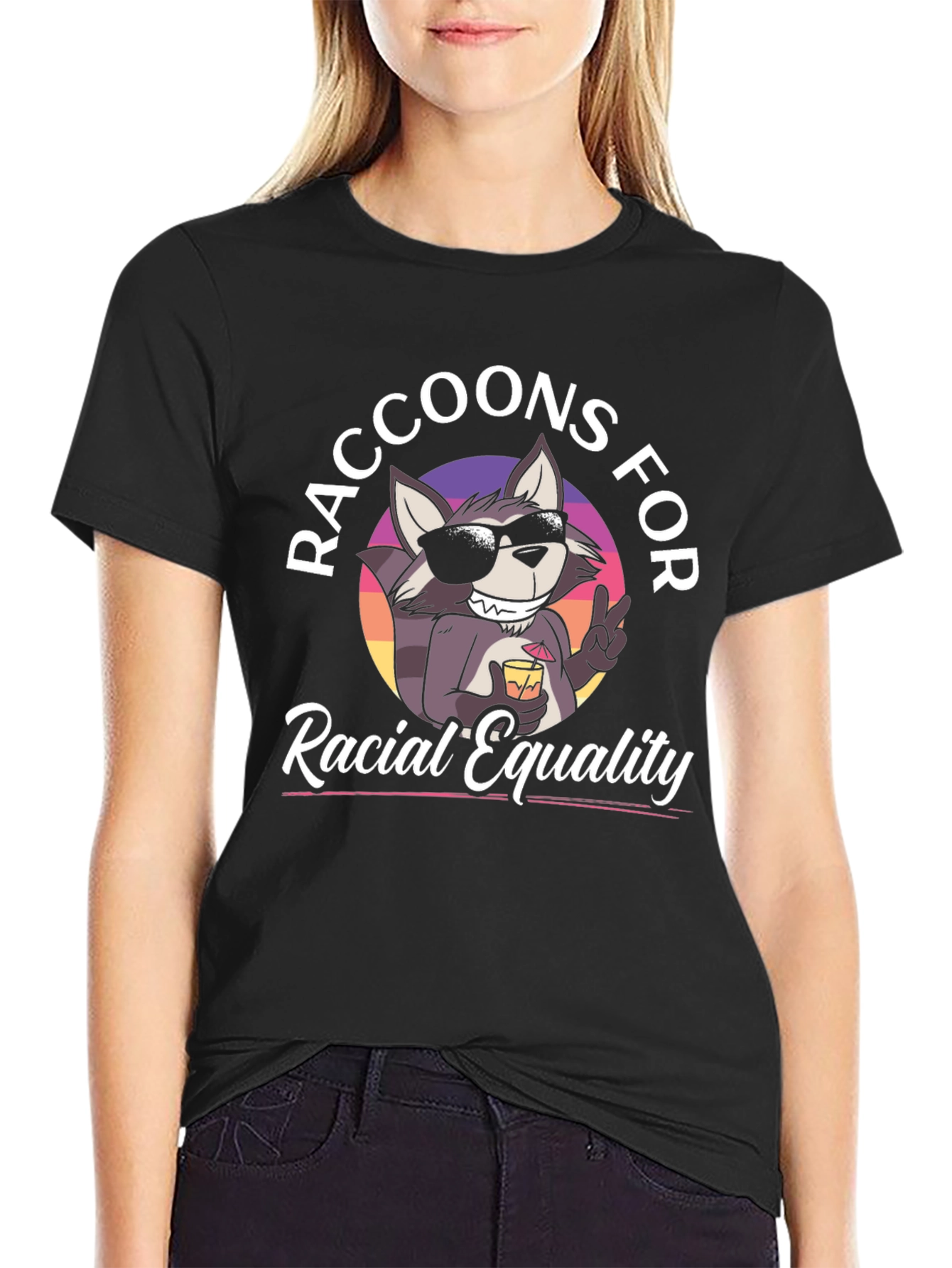Raccoons for Racial Equality Graphic Tee