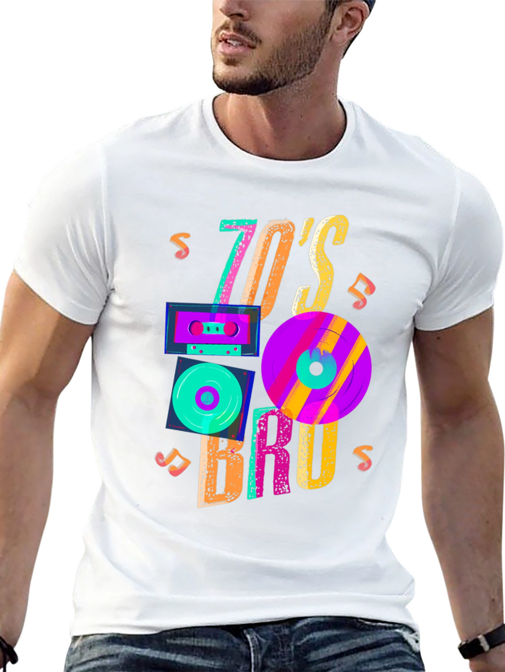 70s Bruh Graphic Tee - Retro Style