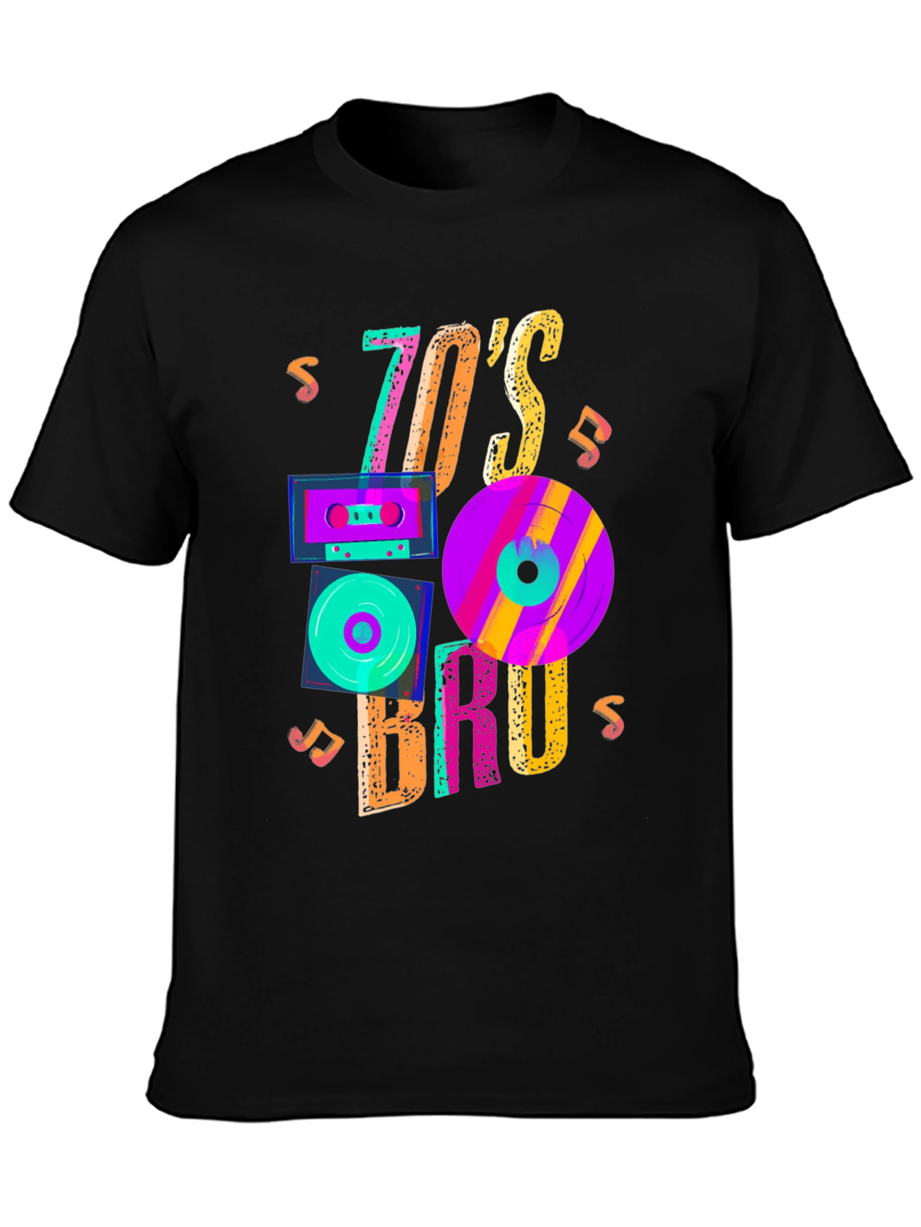 70s Bruh Graphic Tee - Retro Style