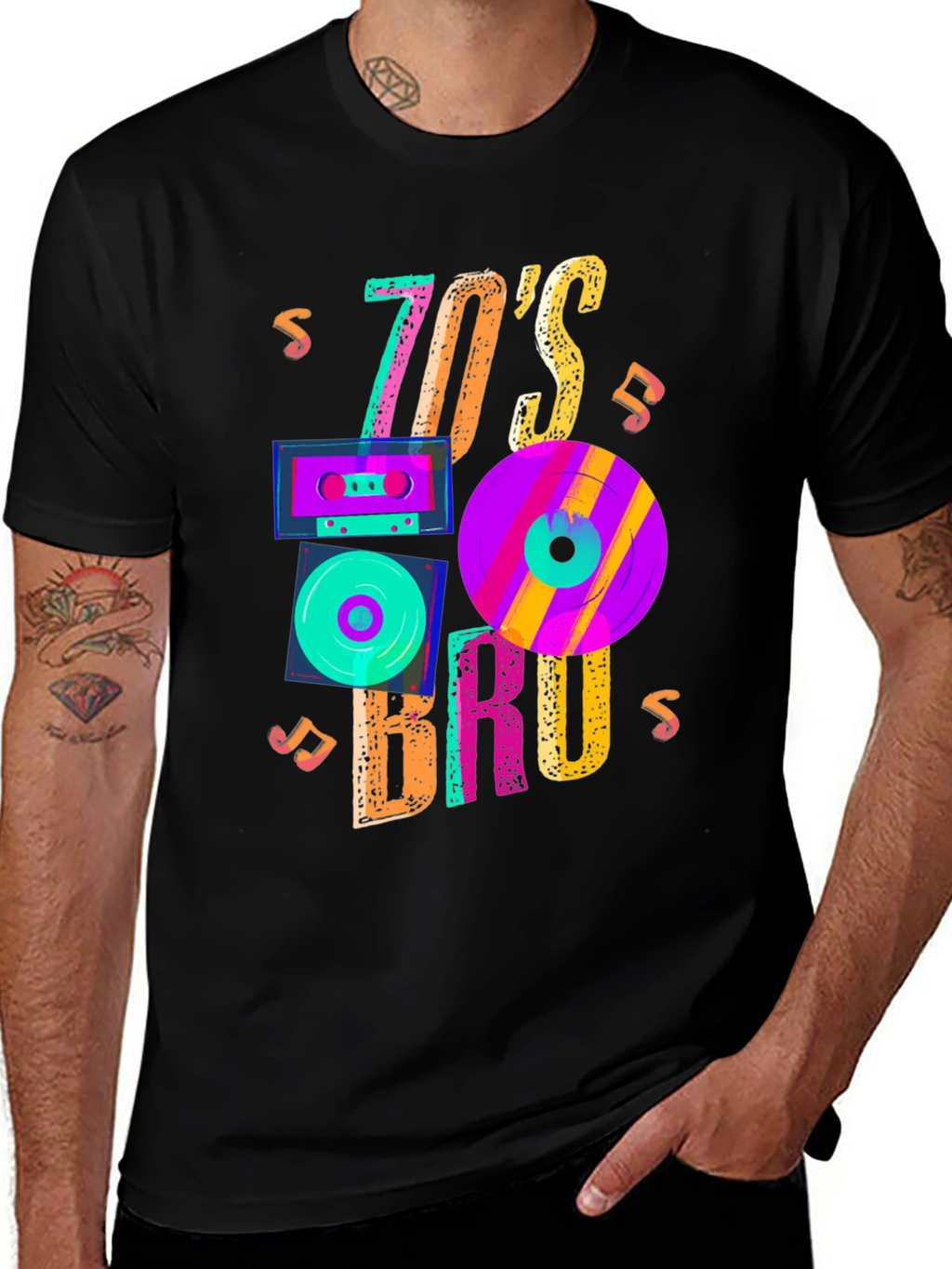 70s Bruh Graphic Tee - Retro Style