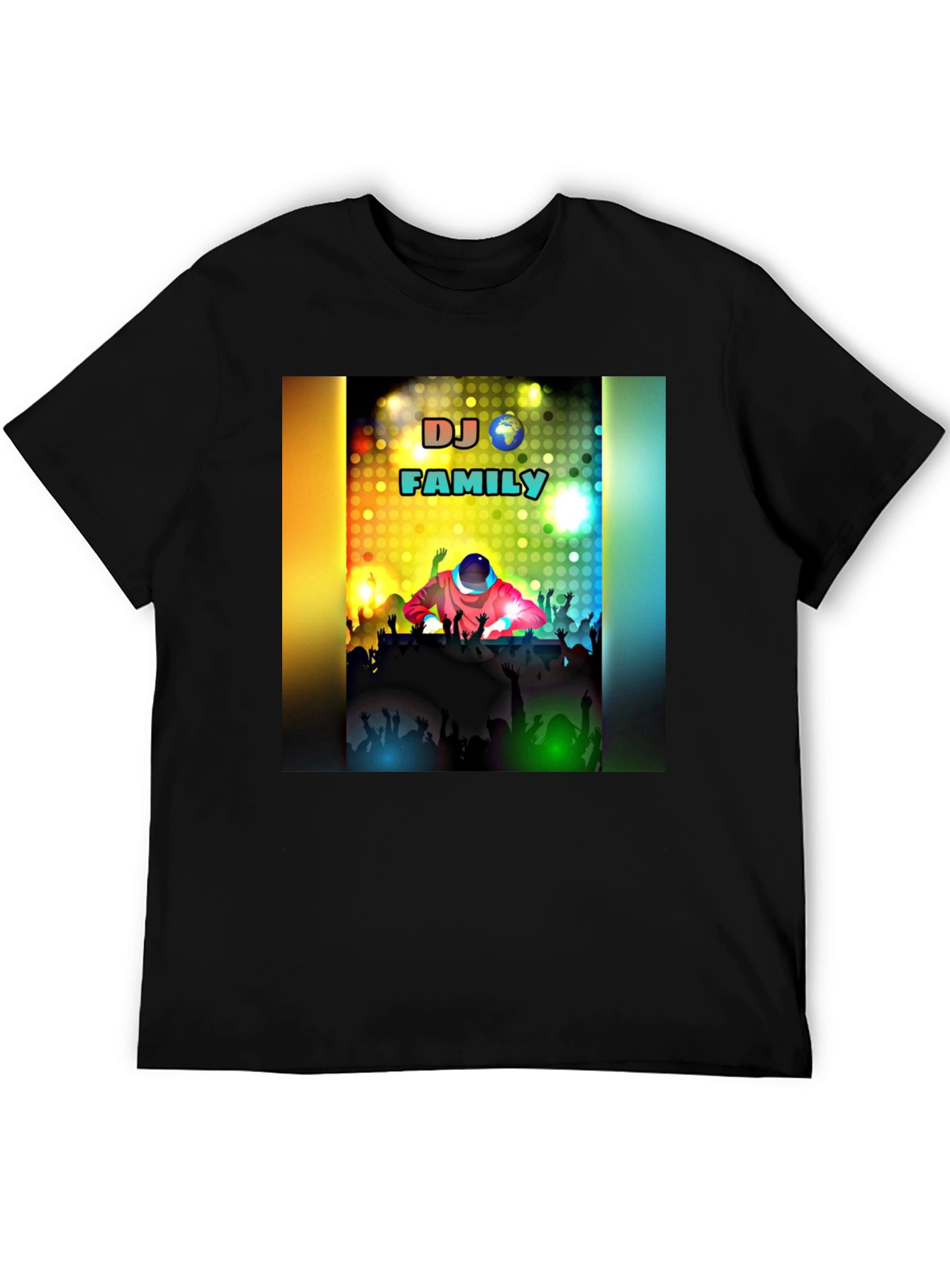 DJ Family Black T-Shirt - Music Lover Apparel