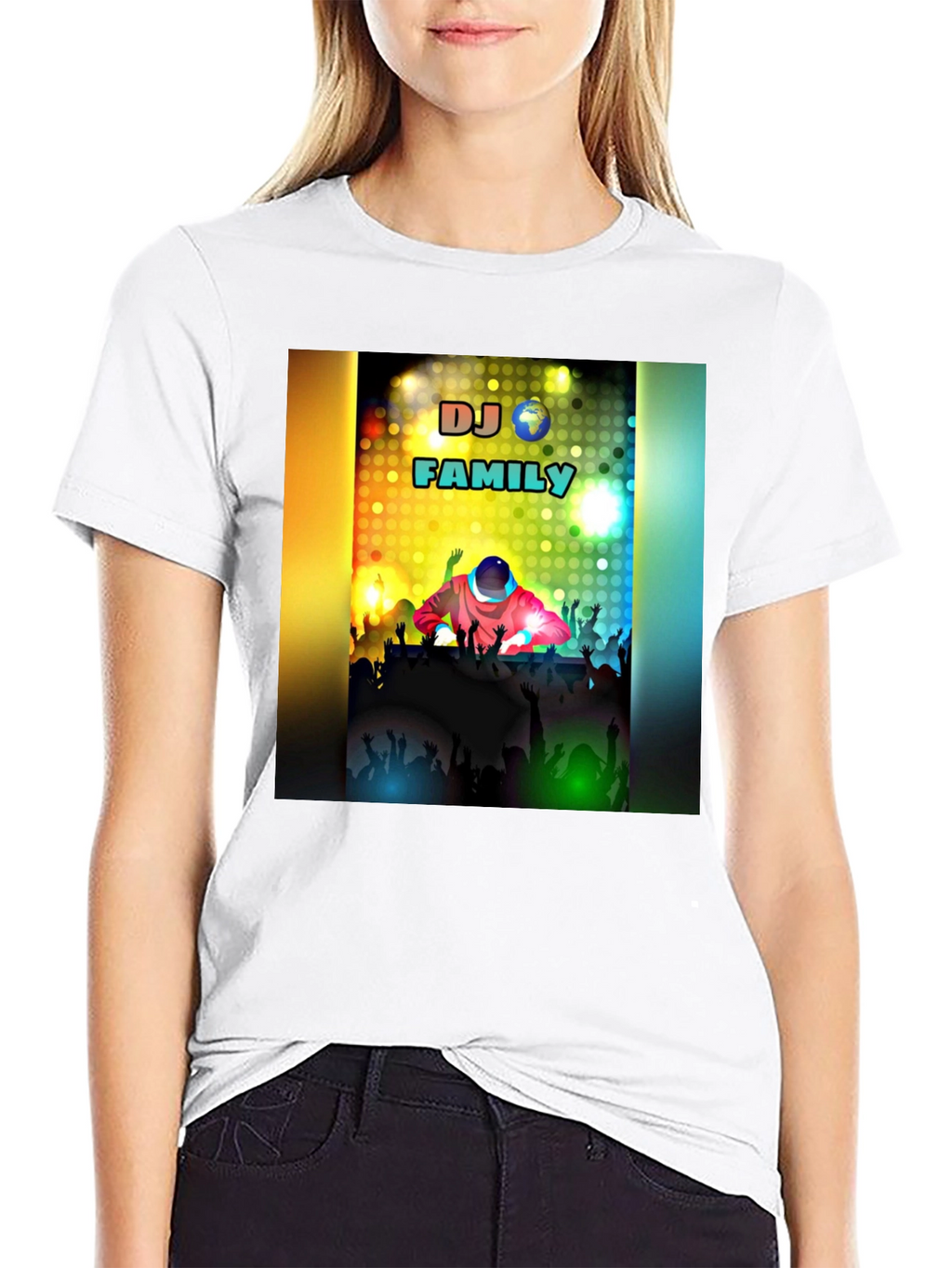 DJ Family Black T-Shirt - Music Lover Apparel
