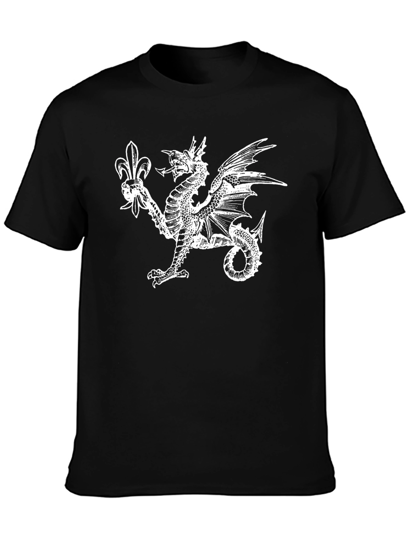 Dragon & Fleur-de-lis Black T-Shirt