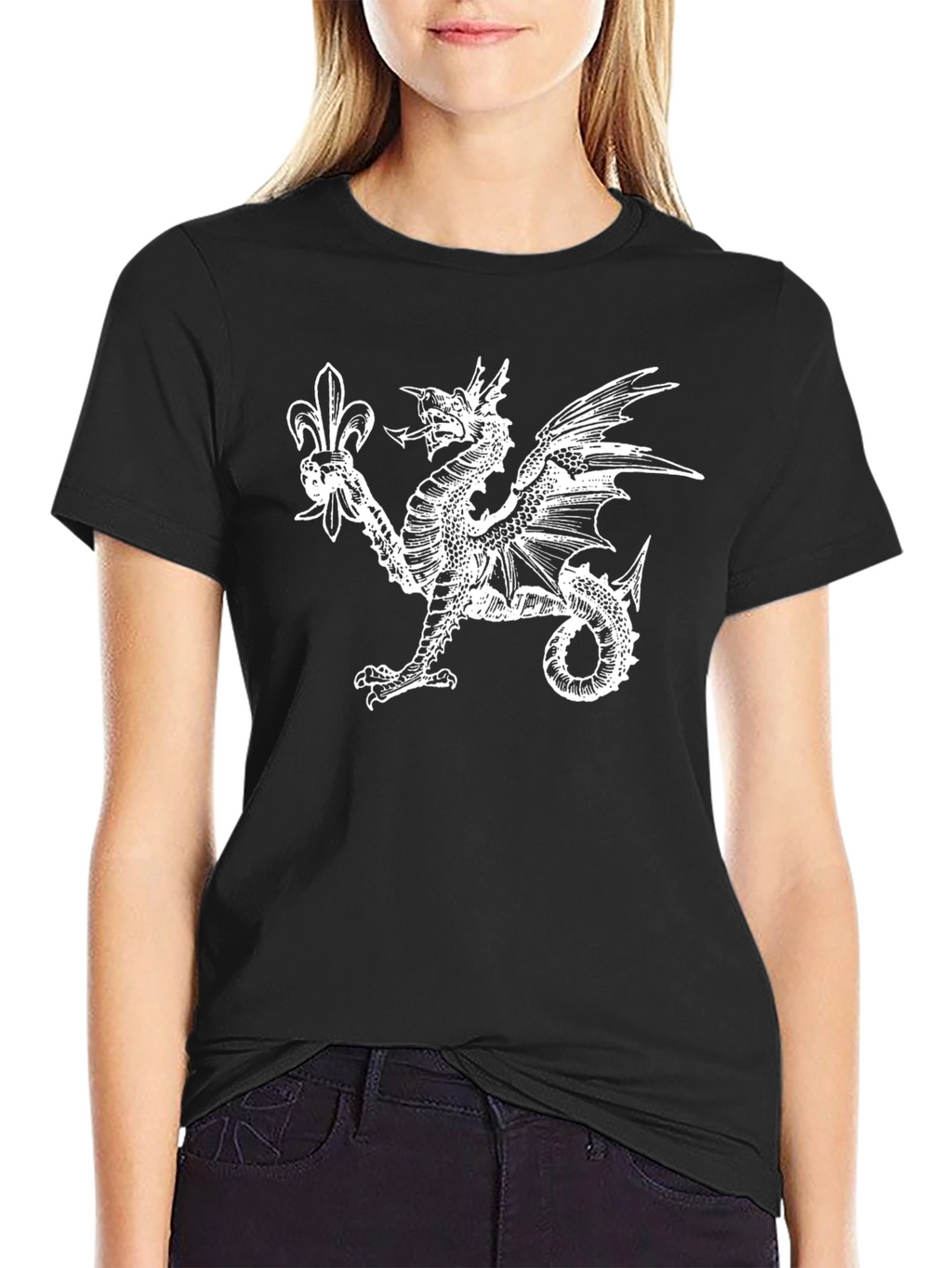 Dragon & Fleur-de-lis Black T-Shirt