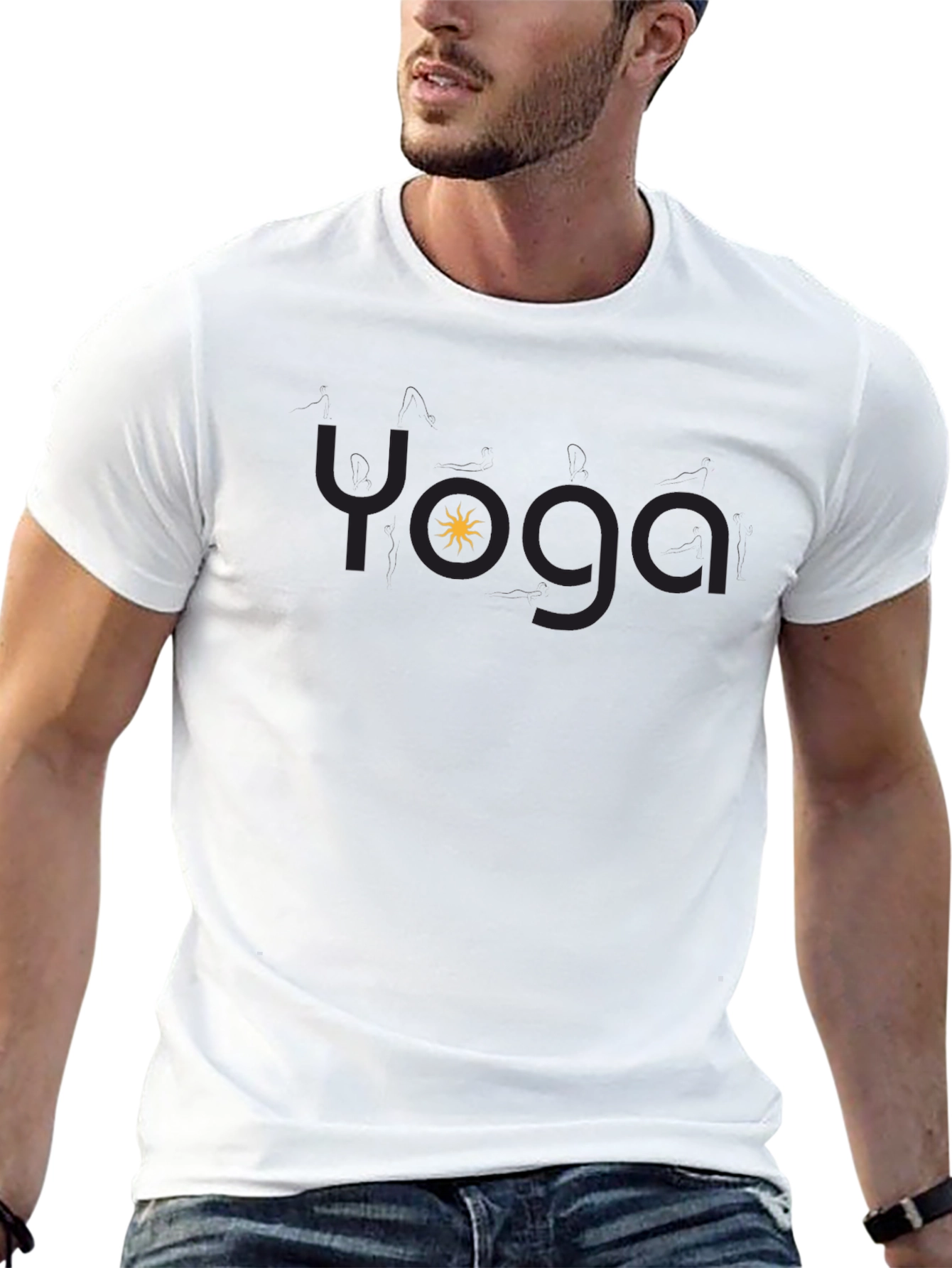 Yoga Sun Graphic Black T-Shirt