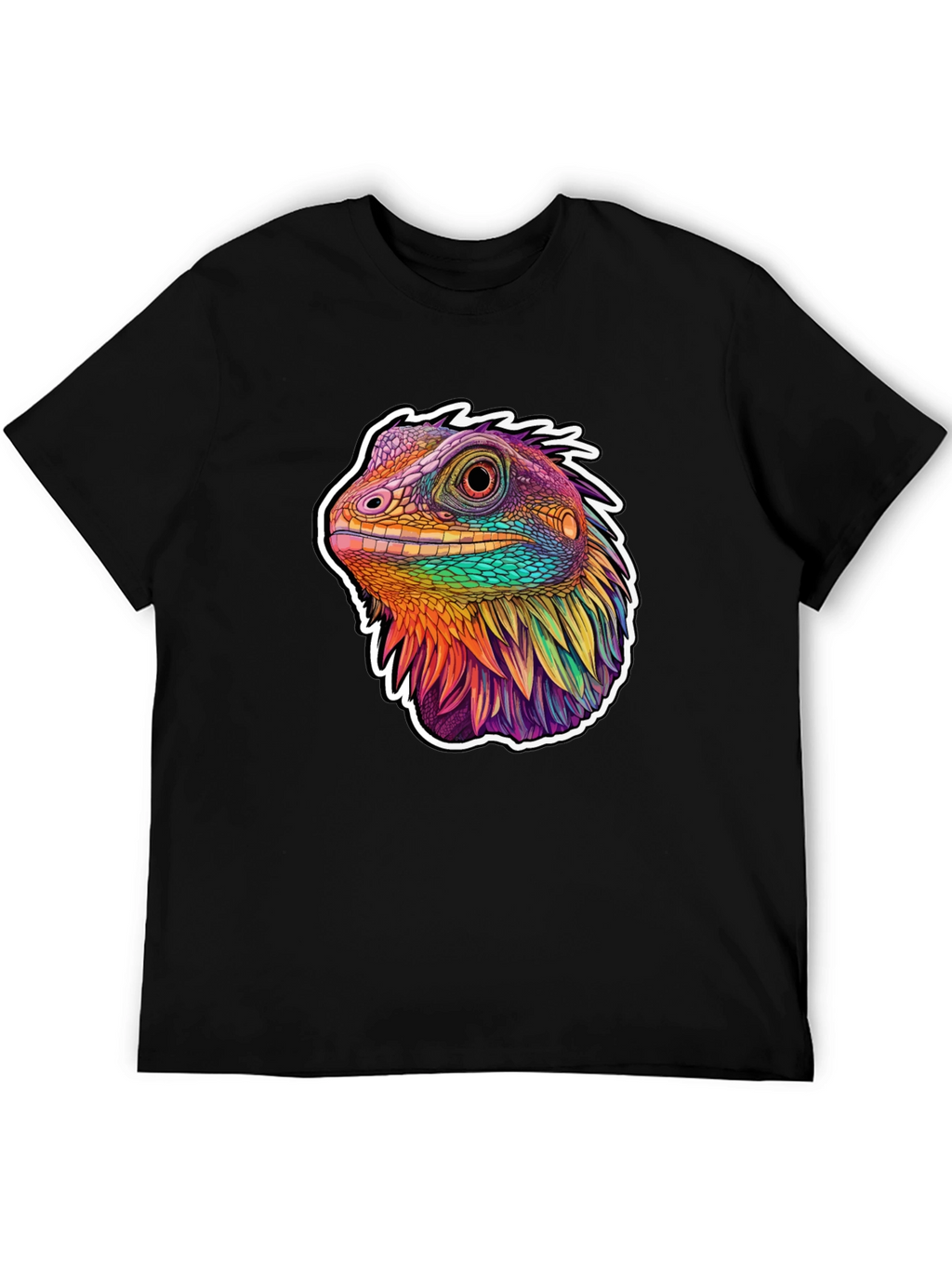 Rainbow Lizard Graphic Tee - Unique Style