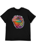 Rainbow Lizard Graphic Tee - Unique Style