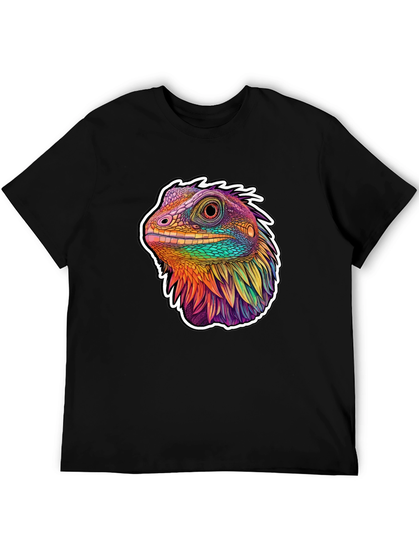 Rainbow Lizard Graphic Tee - Unique Style
