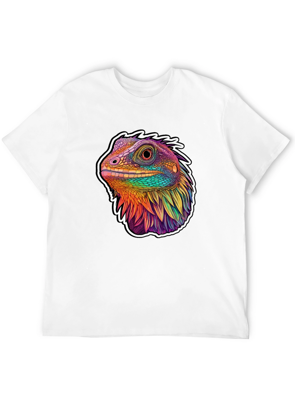Rainbow Lizard Graphic Tee - Unique Style