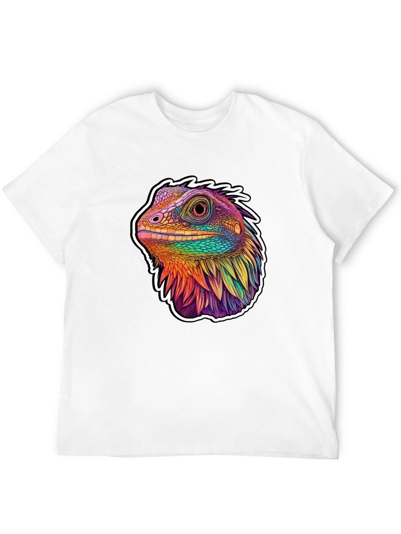 Rainbow Lizard Graphic Tee - Unique Style